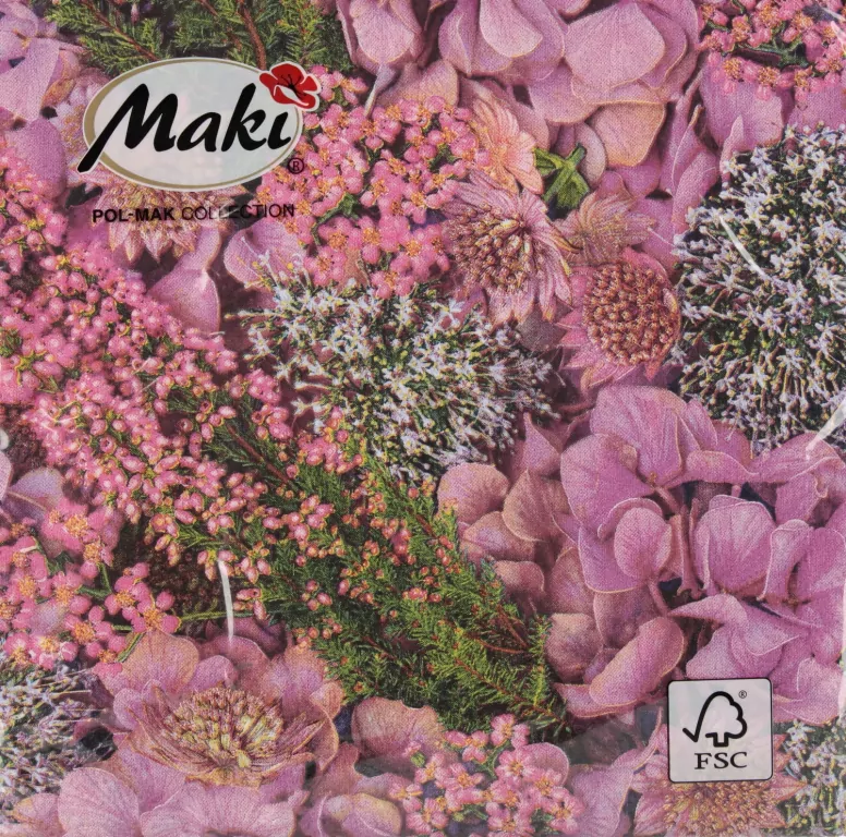 SERWETKA PAP 3W 330X330 KWIAT FIOL PM OP - tantis.pl