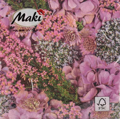 SERWETKA PAP 3W 330X330 KWIAT FIOL PM OP