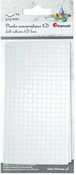 Pianka samoprzylepna 3D 5x5 mm biała - tantis.pl