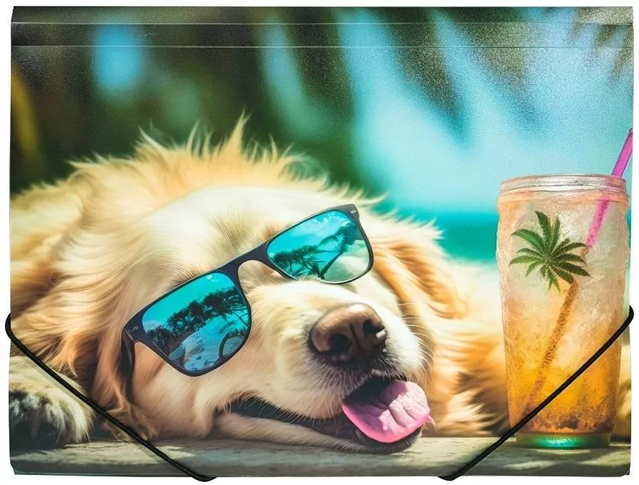 Teczka A4 PP z nadrukiem Chillout Dog - tantis.pl