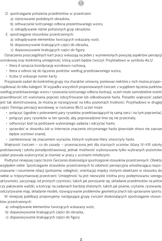 Trening percepcji wzrokowej. Część E Ćwiczenia - tantis.pl