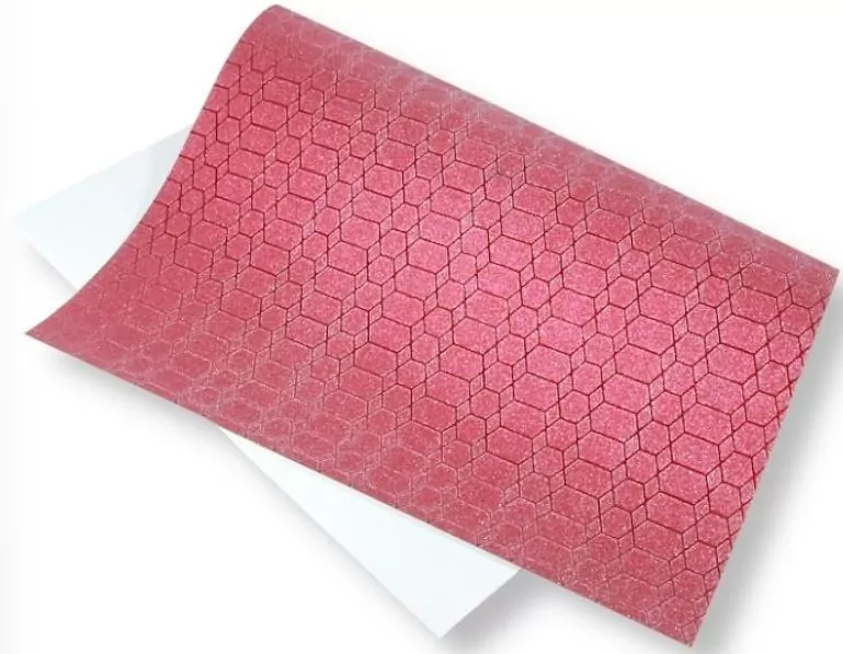 Papier ozdobny brokatowy 140g 40x60cm czerwony 5ar - tantis.pl