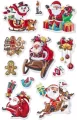 Naklejki puffy mikołaje 11szt - tantis.pl