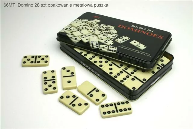 Domino 28 sztuk w metalowej puszce - tantis.pl