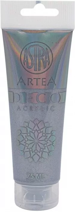 Farba akrylowa Deco Artea 75 ml tuba metaliczny srebrny - tantis.pl