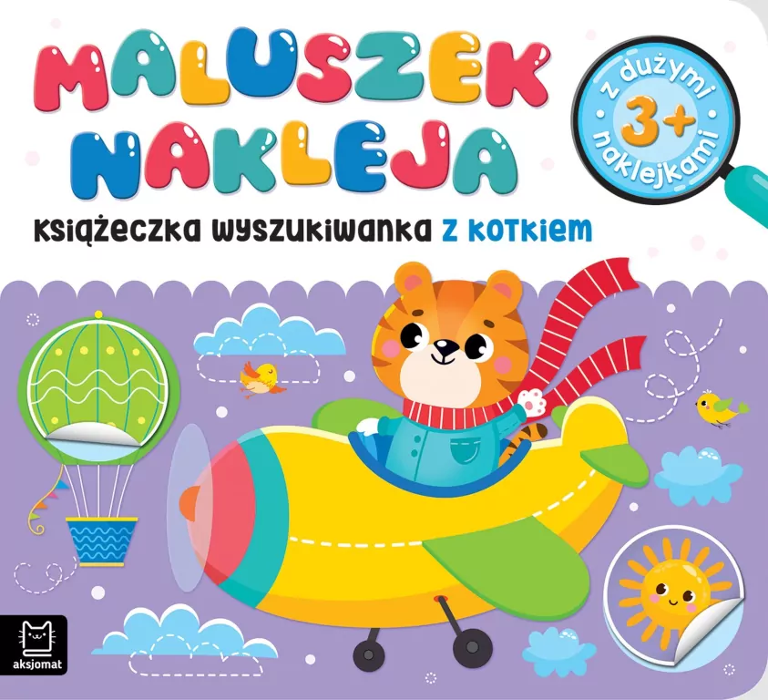 Maluszek nakleja. Książeczka wyszukiwanka z kotkiem - tantis.pl