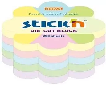 Notes kwiatek 67x67mm 250K 5 kol pastel - tantis.pl