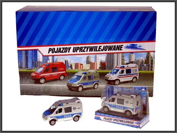 Mini Van Policja 8cm - tantis.pl