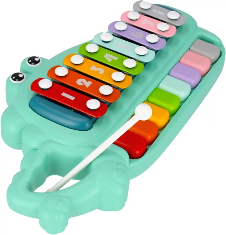 Pianinko cymbałki krokodylek 2w1 BAM BAM - tantis.pl