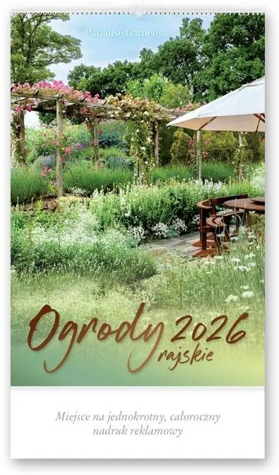 Kalendarz 2026 reklamowy Ogrody rajskie - tantis.pl