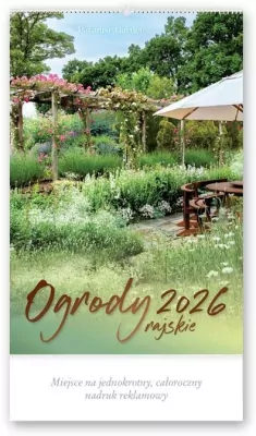 Kalendarz 2026 reklamowy Ogrody rajskie