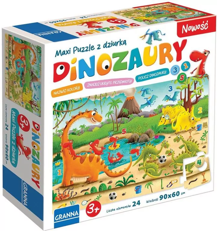 Granna. Maxi Puzzle. Dinozaury - tantis.pl