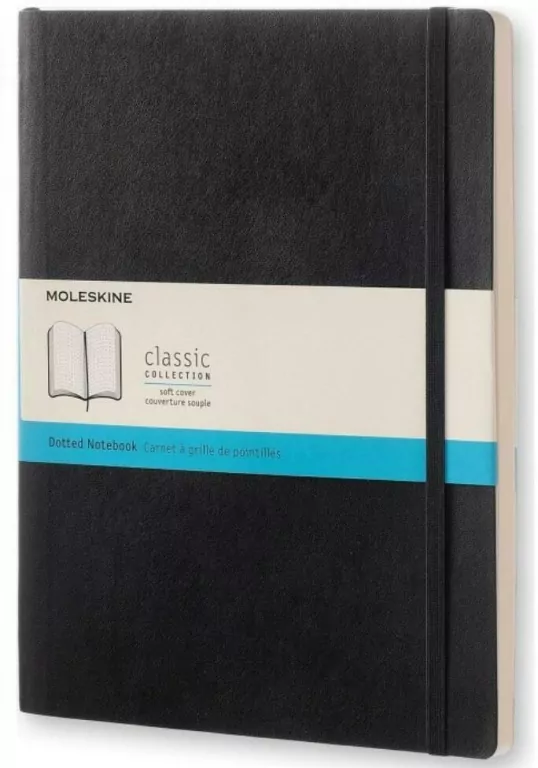 Notes Moleskine XL w kropki. Czarny - tantis.pl