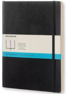 Notes Moleskine XL w kropki. Czarny