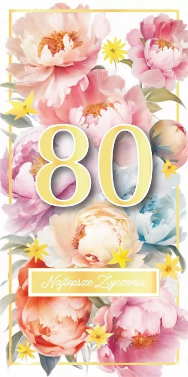 Karnet Urodziny 80 - tantis.pl