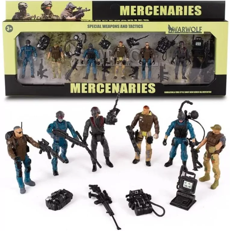 Żołnierzyki najemnicy z akcesoriami - tantis.pl