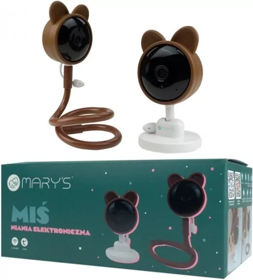 Niania kamera elektroniczna Miś brązowy WiFi TUYA - tantis.pl