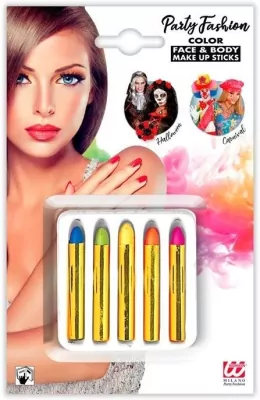 Kredki do malowania twarzy i ciała 5 kolorów