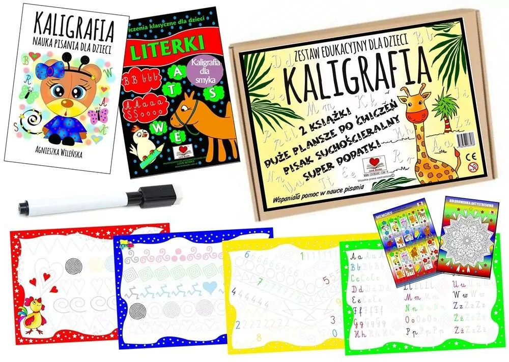 Kaligrafia. Zestaw edukacyjny dla dzieci - tantis.pl