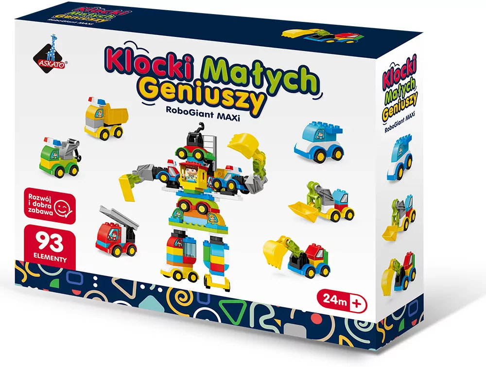 RoboGigant Maxi. Klocki małych geniuszy. 93 elementów - tantis.pl