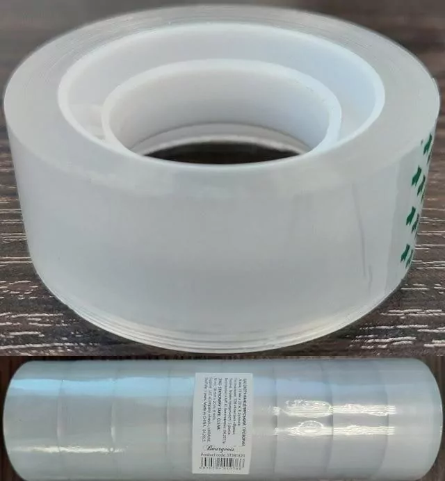 Taśma klejąca 18mmx20m transparentna, 8 sztuk - tantis.pl