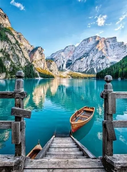 Puzzle 500. Compact Braies Lake - tantis.pl