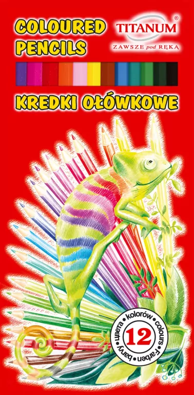 Kredki ołówkowe 12 kolorów. Kameleon - tantis.pl