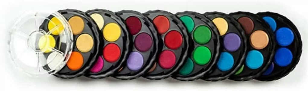 Farby akwarelowe. 48KOL Okrągłe opakowanie - tantis.pl