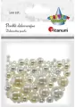Koraliki plastikowe perełki, białe perłowe, 100 sztuk - tantis.pl