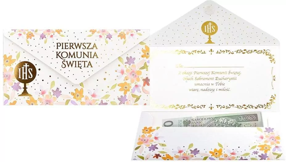 Koperta podarunkowa Komunia - tantis.pl
