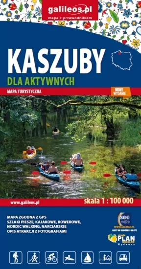Mapa dla aktywnych. Kaszuby 1:100 000 wodoodporna - tantis.pl