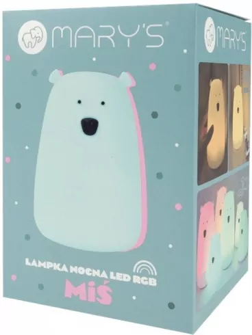 Lampka nocna LED Miś niebieski duży - tantis.pl