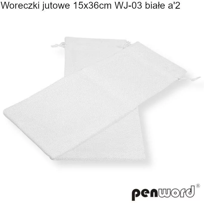 Woreczki jutowe białe 36x15cm - tantis.pl