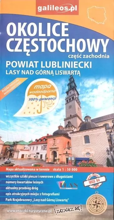Mapa wodoodporna - ok. Częstochowy cz.zachodnia - tantis.pl
