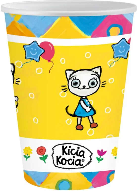 Kubeczki papierowe Kicia Kocia 250ml - tantis.pl