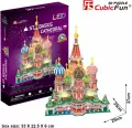 Puzzle 3D. Katedra Świętego Bazyla LED - tantis.pl