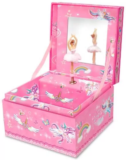 Szkatułka z pozytywką kwadrat. Jednorożec - tantis.pl