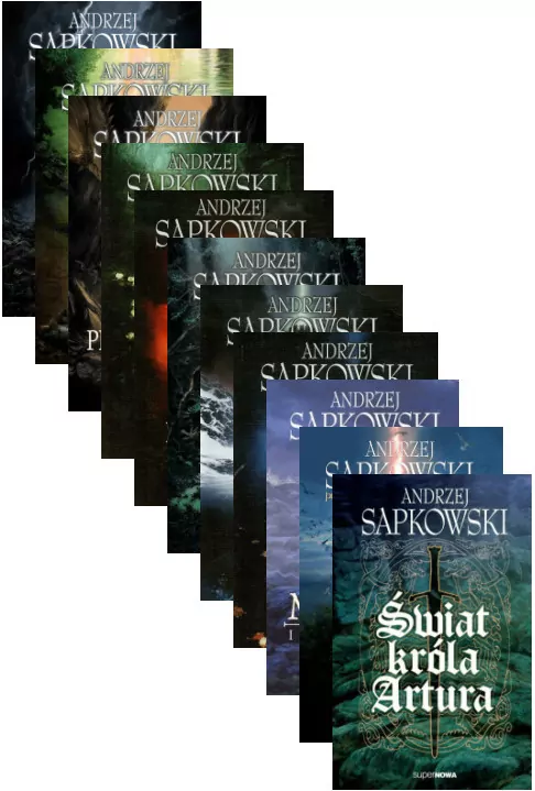 Pakiet: Ostatnie życzenie. Tom 1 / Miecz przeznaczenia. Tom 2 / Krew elfów. Tom 3 / Czas pogardy. Tom 4 / Chrzest ognia. Tom 5 / Wieża jaskółki. Tom 6 / Pani Jeziora. Tom 7 / Sezon burz. Tom 8 / Szpony i kły. Tom 9 / Maladie / Świat króla Artura - tantis.pl