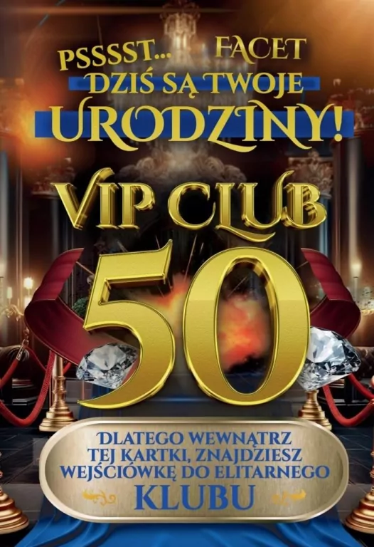 Karnet Urodziny 50 męskie - tantis.pl