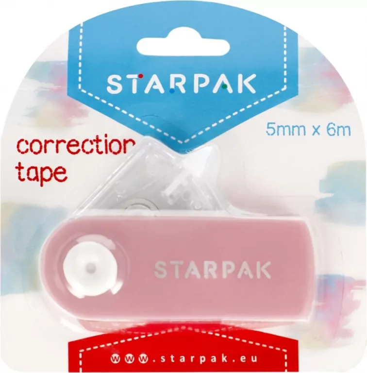 Korektor w taśmie 5mmx6m pastelowy różowy - tantis.pl
