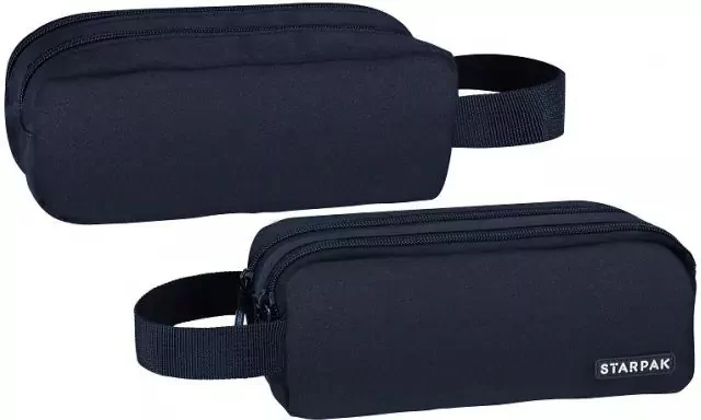 Piórnik saszetka 2 zamki Navy blue - tantis.pl