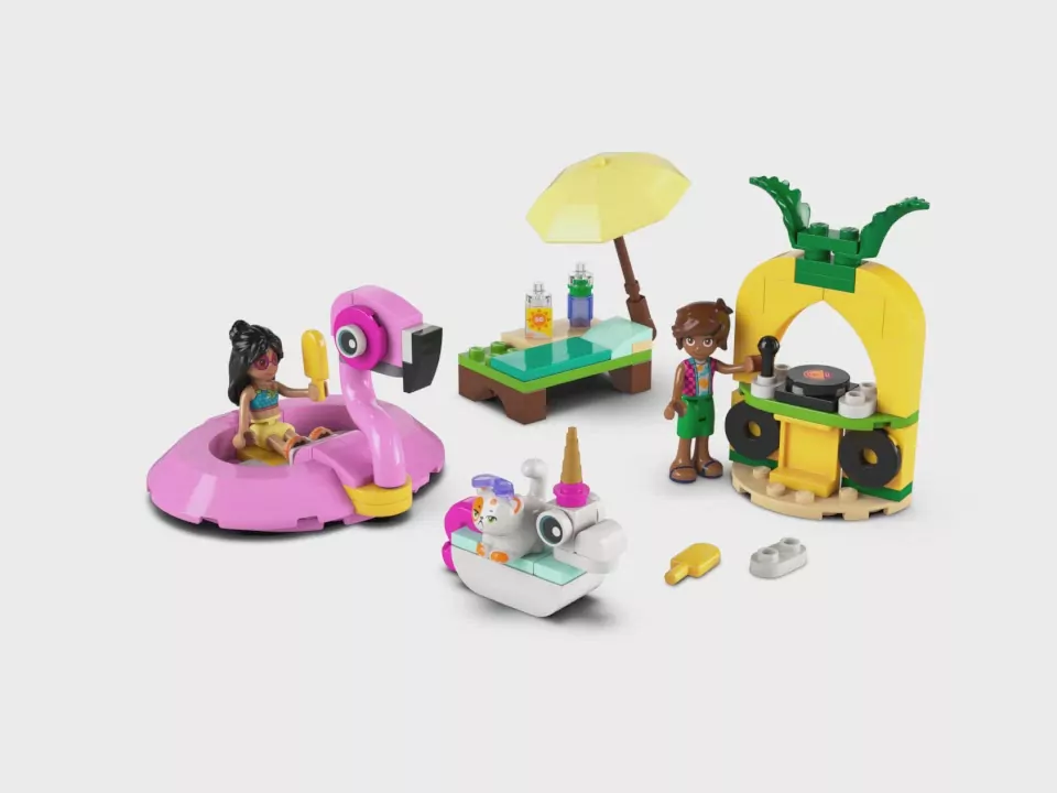 LEGO® Friends. Impreza na basenie z jednorożcem i flamingiem. 42658 - tantis.pl