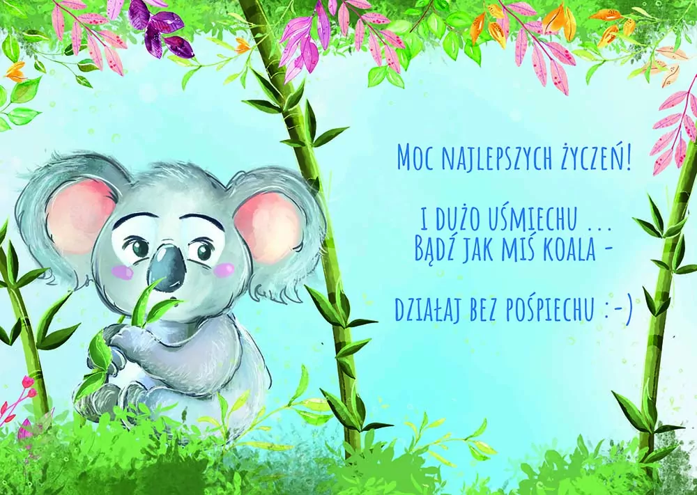 Karnet. Najlepsze życzenia! Koala - tantis.pl