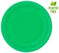 Talerzyki papierowe zielone 23cm - tantis.pl