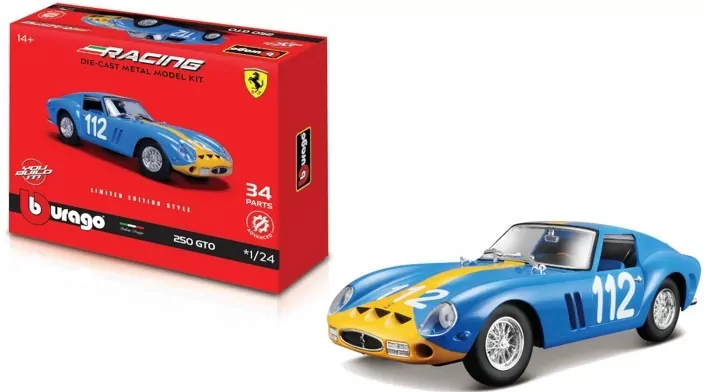 Ferrari Racing Kit 250 Gto Blue #112 1:24 BBURAGO - tantis.pl