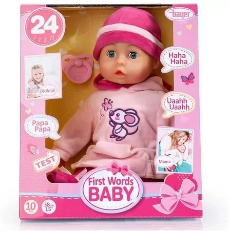 Bayer. Lalka bobas interaktywna, 38cm - tantis.pl