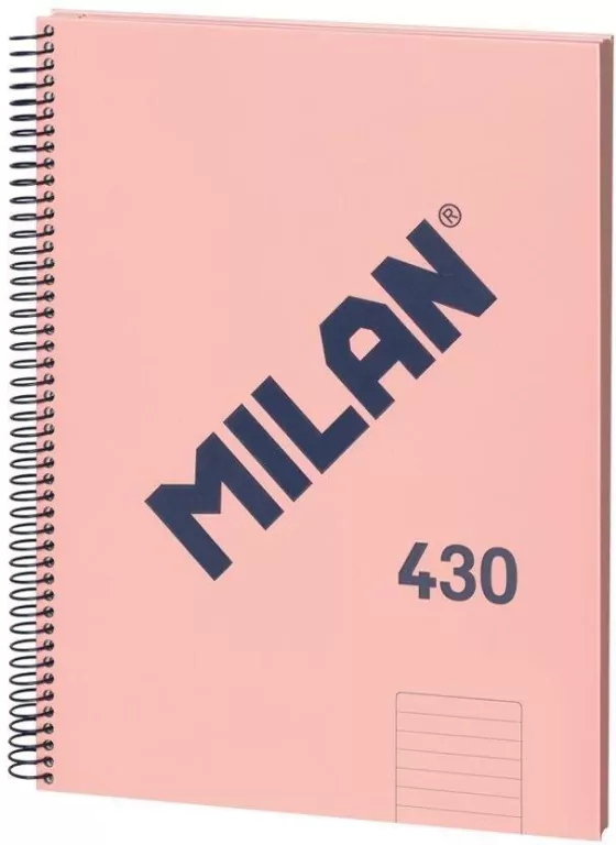 Zeszyt na spirali A4/80K linia 1918 różowy MILAN - tantis.pl
