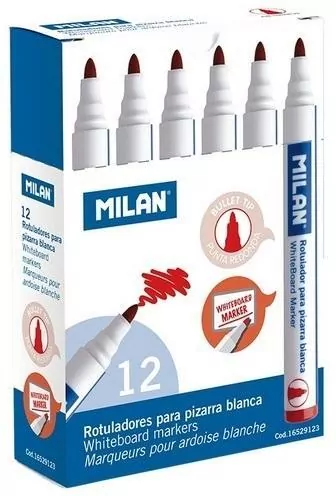 Marker do tablic okrągły czerwony (12 szt) MILAN - tantis.pl