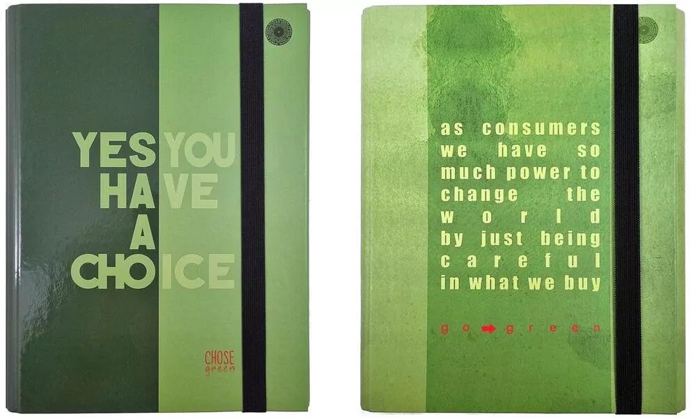 Teczka A4 skrzydłowa z gumką Think Green MIX - tantis.pl