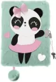 Pamiętnik A5 Włochacz z kłódką 3D. My Little Friend Panda Ballerina - tantis.pl